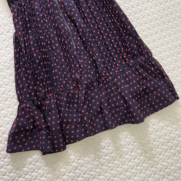 NWOT Self Portrait Plumetis Black & Red Polka Dot Mini Dress US 6 - Picture 13 of 16